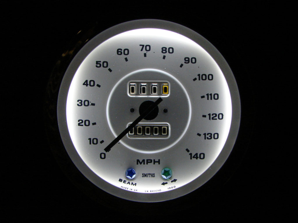 Modern backlit speedometer for vehicles