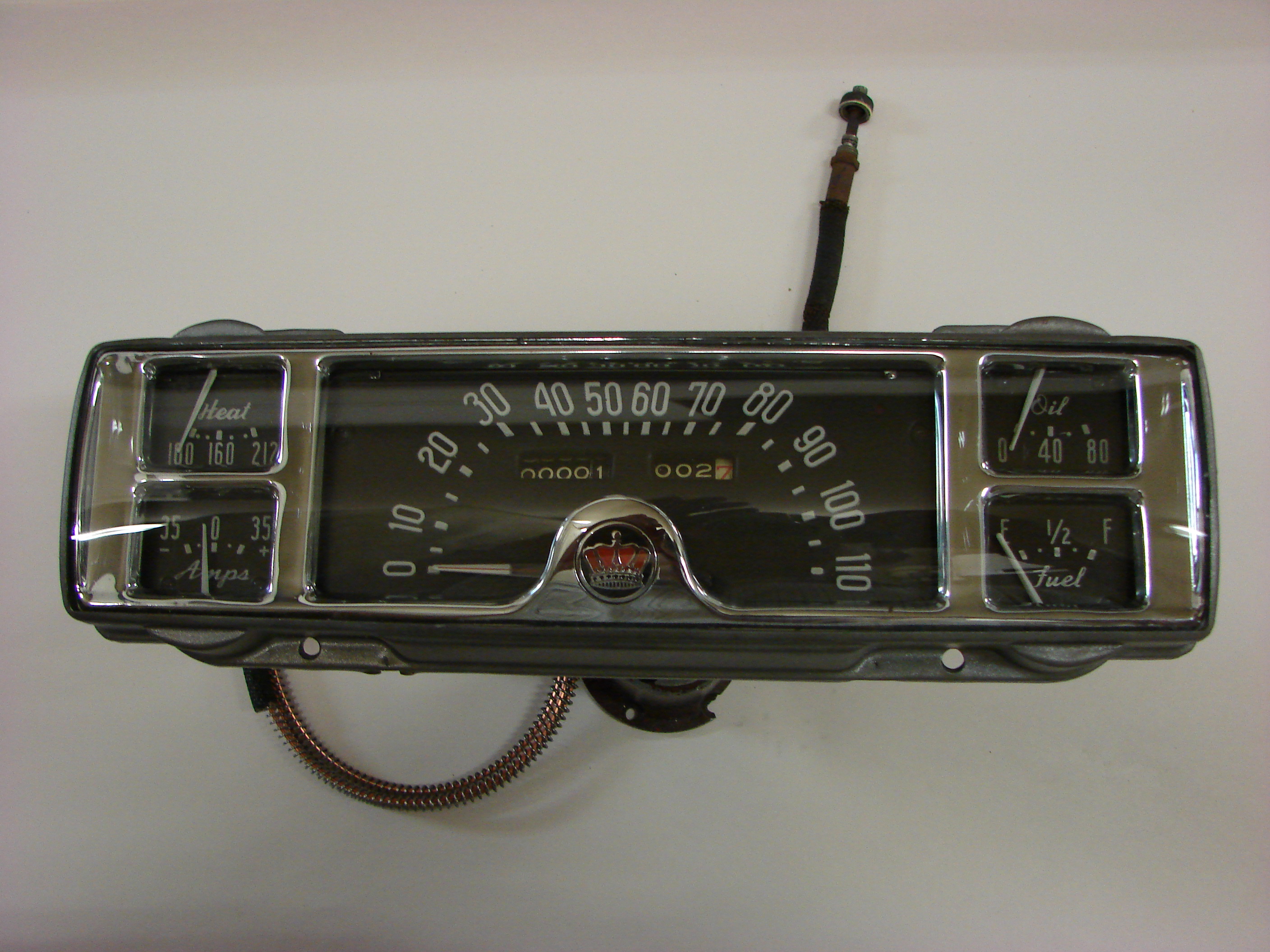 Old rectangular speedometer